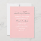 rustikale BlumenTeddybär-Babypartyeinladungen Einladung (Rückseite)