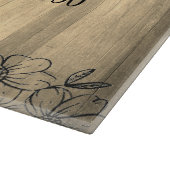 Rustikale Blumenvorlage zum Geburtstag Schneidebrett (Ecke)