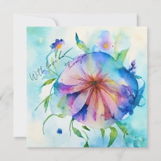 Rustikale Blumenwiese Blumenwiese Individuelle Nam Feiertagskarte (Vorderseite)