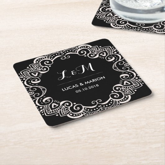 Rustikale Blumenwirl Rechteckiger Pappuntersetzer (angewinkelt)