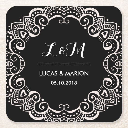 Rustikale Blumenwirl Rechteckiger Pappuntersetzer (Vorderseite)