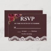 Rustikale Blumenzange Hochzeit RSVP (Vorne/Hinten)