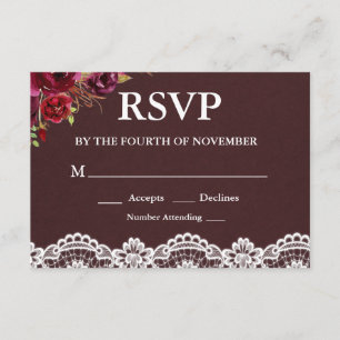 Rustikale Blumenzange Hochzeit RSVP Karte