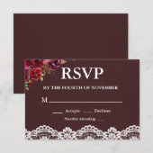 Rustikale Blumenzange Hochzeit RSVP Karte (Vorne/Hinten)