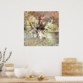 Rustikale Blumenzange Poster (Küche)