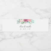 Rustikale Blumenzange Weiß Wasserflaschenetikett (Einzelnes Label)