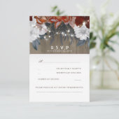 Rustikale Blumenzellenleuchten, die RSVP-Karten ho RSVP Karte (Stehend Vorderseite)