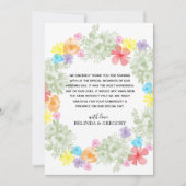 Rustikale Blumenzeremonie Dankeschön Karte (Vorderseite)