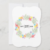 Rustikale Blumenzeremonie Einladungen (Rückseite)