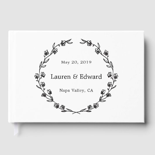 Rustikale Blumenzeremonie Gästebuch (Vorderseite)