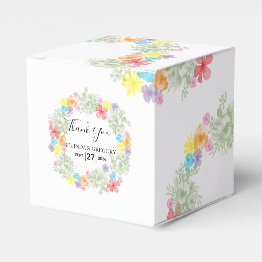 Rustikale Blumenzeremonie Geschenkschachtel (Vorderseite)