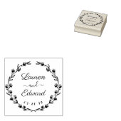 Rustikale Blumenzeremonie rettet das Datum Gummistempel (Stempel)