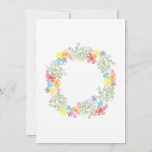 Rustikale Blumenzeremonie Save The Date (Rückseite)