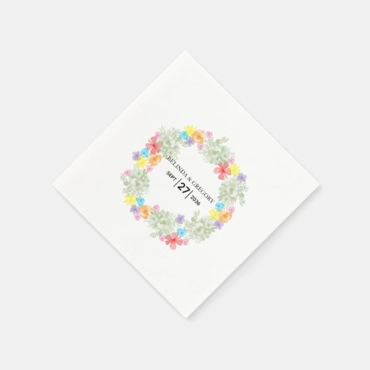 Rustikale Blumenzeremonie Serviette (Ecke)