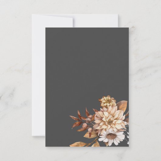 Rustikale Blumenzettel Einladung (Rückseite)