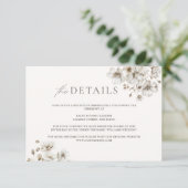 Rustikale Blumenzettel Einladung (Stehend Vorderseite)