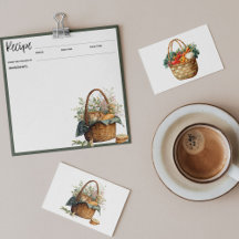 rustikale Blumenzitokarte | Vintager Picnic-Korb