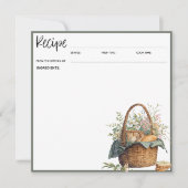 rustikale Blumenzitokarte | Vintager Picnic-Korb (Vorderseite)