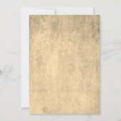 Rustikale Blumenzitze Vintage Hochzeit Einladung (Rückseite)