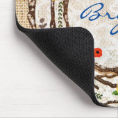 Rustikale Blumenzweige, Spitzen- und Burlap-Maus-P Mousepad (Ecke)