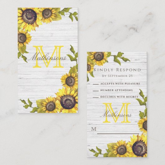 Rustikale Blumenzwiebelblumen UAWG Begleitkarte (Vorne/Hinten)