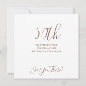 Rustikale Blumenzwiebelleuchten Geburtstagsparty Einladung (Rückseite)