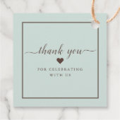 Rustikale Blumenzwiebelminze Vielen Dank Geschenkanhänger (Rückseite)