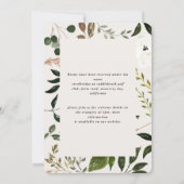 Rustikale Blumenzwiebeln und Junggeselle laden zur Save The Date (Rückseite)