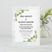 Rustikale Blumenzwiebeln und Minimalistische Hochz Einladung (Stehend Vorderseite)