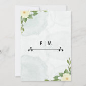 Rustikale Blumenzwiebeln und Minimalistische Hochz Einladung (Rückseite)