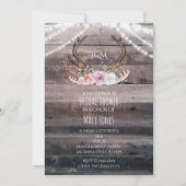 Rustikale Blumenzwiebeln und Strandleuchten Einladung (Vorderseite)