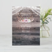 Rustikale Blumenzwiebeln und Strandleuchten Einladung (Stehend Vorderseite)