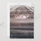 Rustikale Blumenzwiebeln und Strandleuchten Einladung (Rückseite)