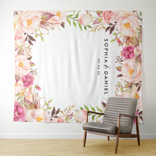 Rustikale Blumenzwiebelprop Hintergrund Wandteppich (Beispiel (Horizontal))