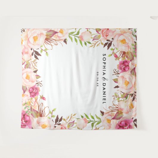 Rustikale Blumenzwiebelprop Hintergrund Wandteppich (Vorderseite (Horizontal))