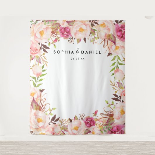 Rustikale Blumenzwiebelprop Hintergrund Wandteppich (Vorderseite)