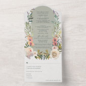 Rustikale Blumenzwiese All In One Einladung (Innen)