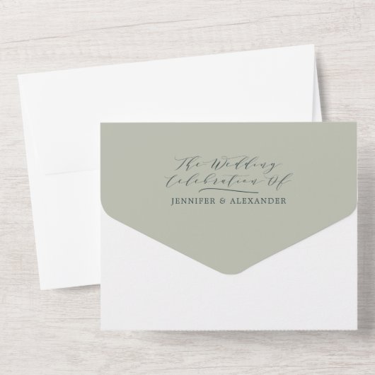 Rustikale Blumenzwiese All In One Einladung (Rückseite)