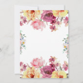 Rustikale Blumenzwiese Herbst Einladung zur Aquare (Rückseite)