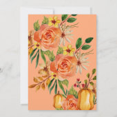 Rustikale Blumenzwiese Herbst Wasserfarbe Invitati Einladung (Rückseite)