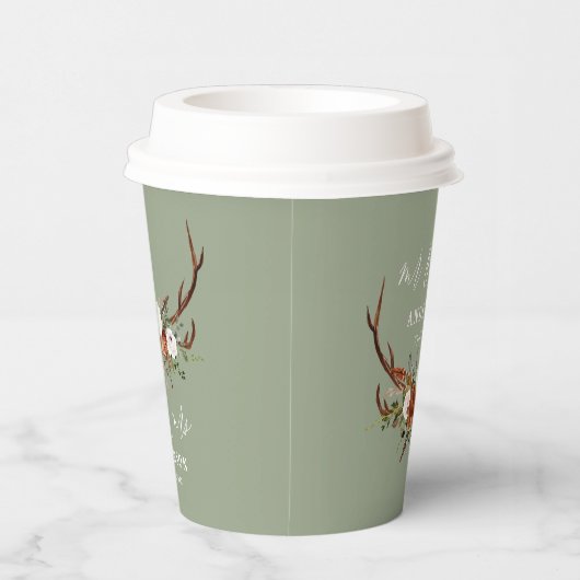 Rustikale Blumenzwiese Pappbecher (Rechts)