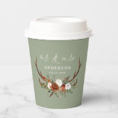 Rustikale Blumenzwiese Pappbecher (Vorderseite)