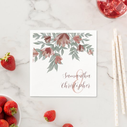 Rustikale Blumenzwiese Serviette (Beispiel)