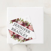 Rustikale Blush Burgund Blume Hochzeit Geschenkanhänger (Beispiel)