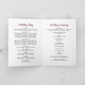 Rustikale Blush Burgund Blume Hochzeit Programm (Innenseite)