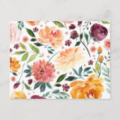 Rustikale Blush Burgund Blumenzwiebelinformationen Begleitkarte (Rückseite)