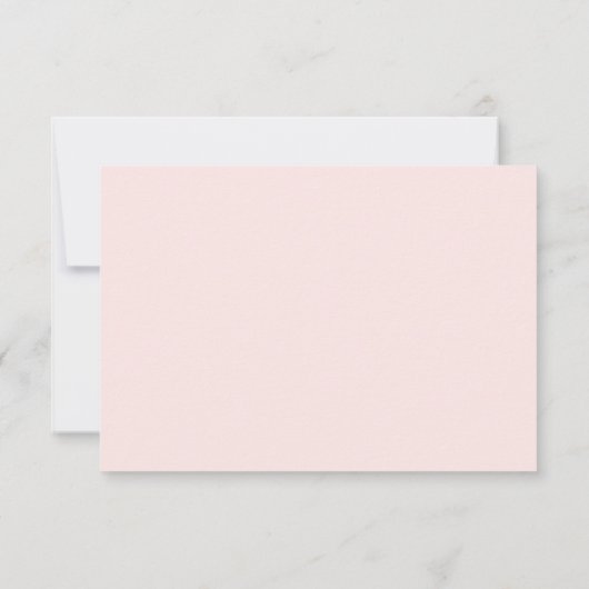Rustikale Blush Pink Floral Wedding RSVP Karte (Rückseite)
