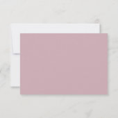 Rustikale Blush Pink White Floral Wedding RSVP (Rückseite)