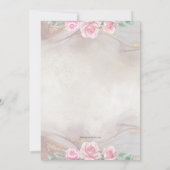 Rustikale Blush Rose Gold Tee Party Babydusche Einladung (Rückseite)