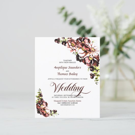 Rustikale Blüte auf einer Hochzeit (Stehend Vorderseite)